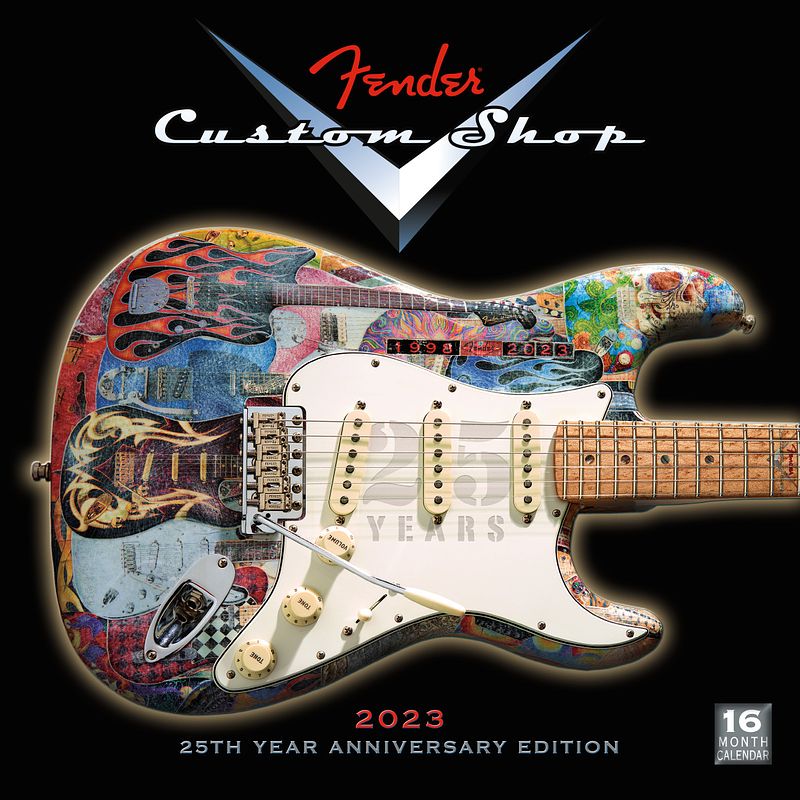 Foto van Fender 2023 custom shop calendar 25th year anniversary edition