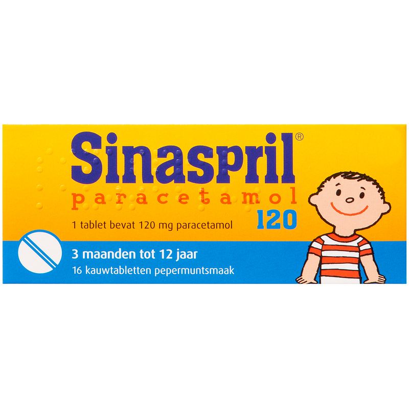 Foto van Sinaspril paracetamol tabletten 120mg