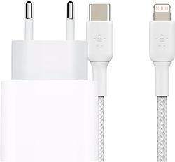 Foto van Apple power delivery oplader 20w + belkin lightning kabel 1m nylon