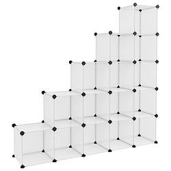 Foto van Vidaxl opbergmeubel met 15 vakken polypropeen transparant