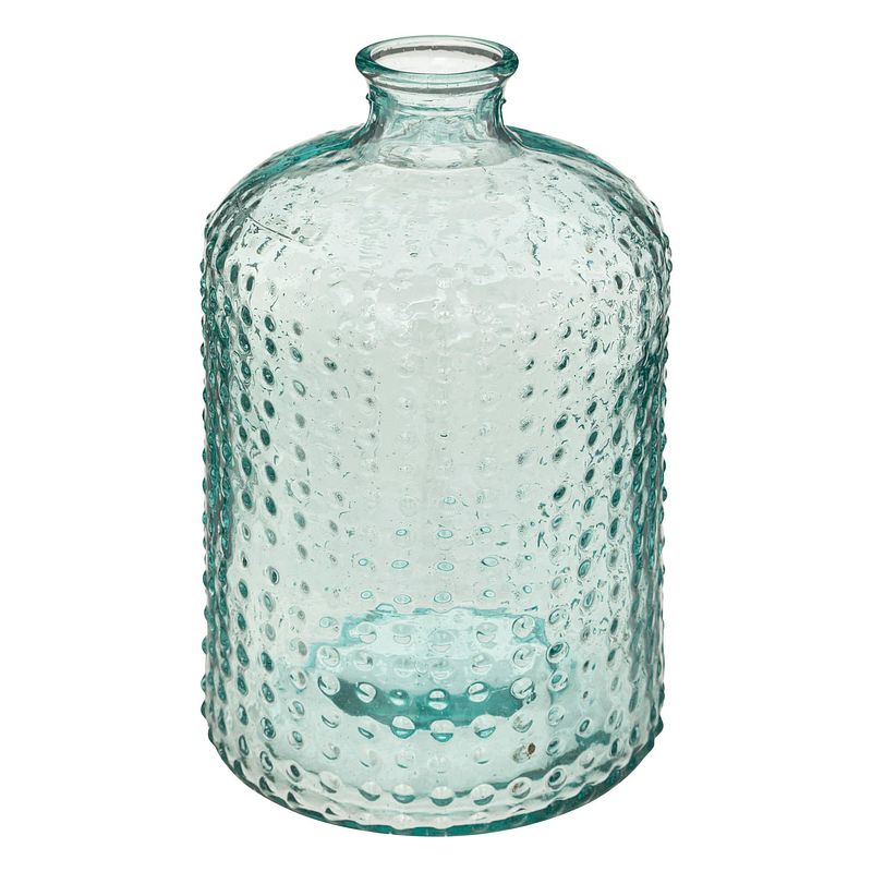 Foto van Atmosphera bloemenvaas apotheker fles model - transparant - 3d glas - h32 x d18 cm - vazen