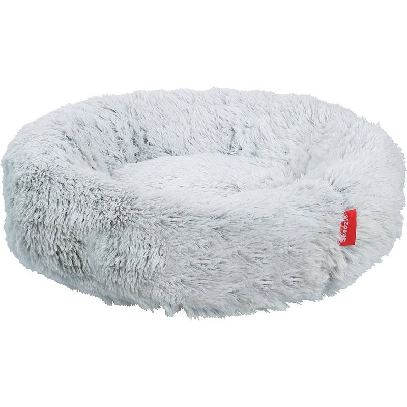 Foto van Snoozle orthopedische hondenmand - superzacht en luxe - wasbaar - fluffy - hondenkussen - 60cm - wolf grey