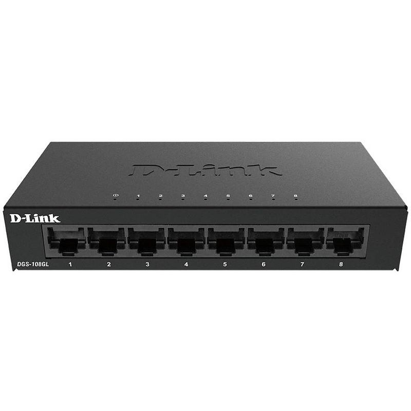 Foto van D-link dgs-108gl/e netwerk switch 8 poorten 1 gbit/s