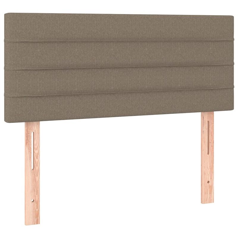 Foto van The living store hoofdbord klassiek - hoofdbord - 100 x 5 x 78/88 cm - taupe stof - hout