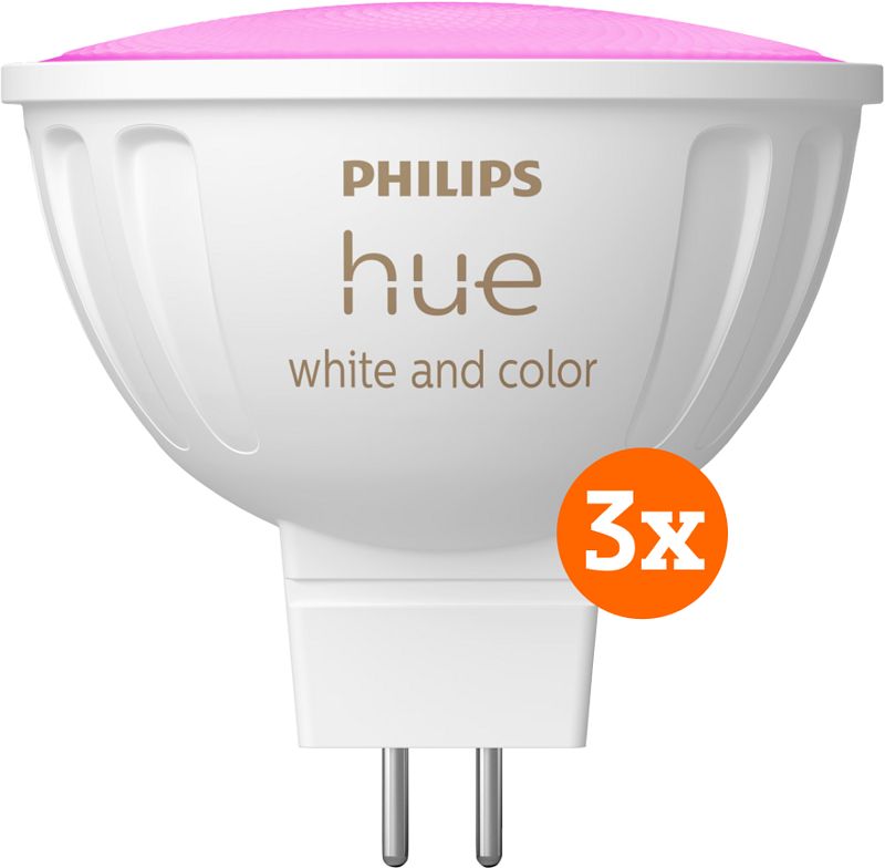 Foto van Philips hue spot white and color mr16 3-pack