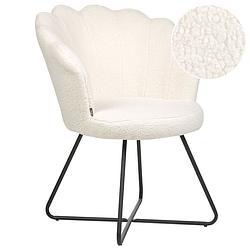 Foto van Beliani lovelock - fauteuil-wit-bouclé