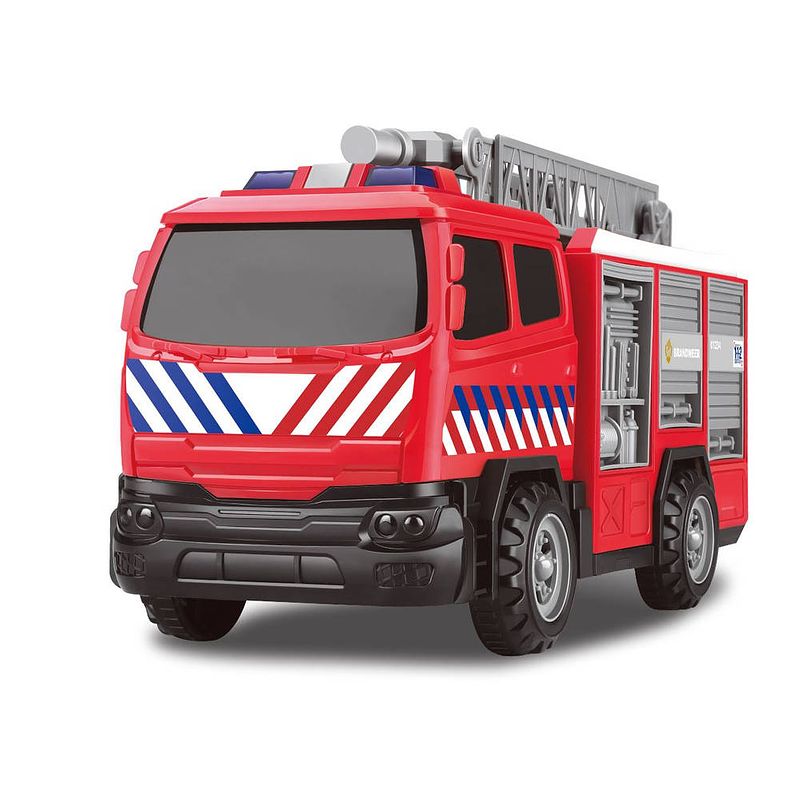 Foto van Brandweertruck met frictie met licht en geluid