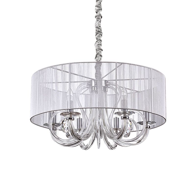 Foto van Ideal lux - swan - hanglamp - metaal - e14 - zilver