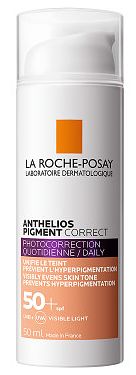 Foto van La roche-posay anthelios pigment correct - dagelijkse getinte zonnebrandcrème medium spf50+