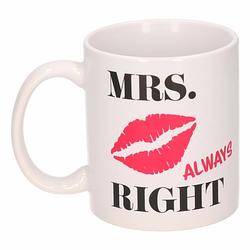 Foto van Mrs always right mok / beker 300 ml