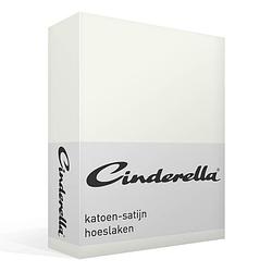 Foto van Cinderella katoen-satijn hoeslaken - 100% katoen-satijn - 1-persoons (90x200 cm) - ivory