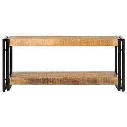 Foto van The living store tv-meubel 90x30x40 cm massief mangohout - kast