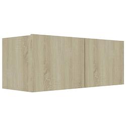 Foto van The living store televisiekast s televisiemeubels - 80 x 30 x 30 cm - sonoma eiken hout