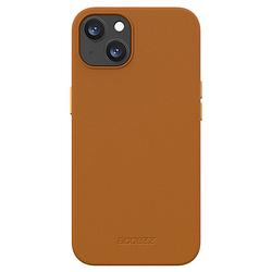 Foto van Accezz leather backcover met magsafe iphone 13 telefoonhoesje bruin