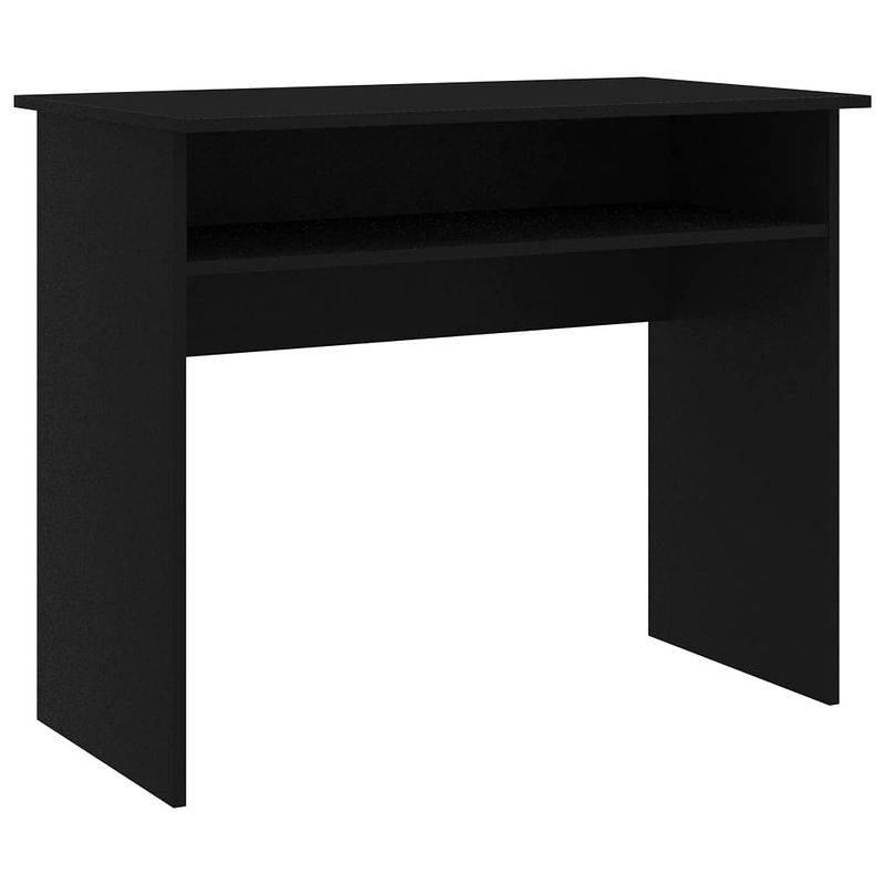 Foto van The living store bureau - strak modern bureau - 90x50x74 cm - hoogwaardig bewerkt hout