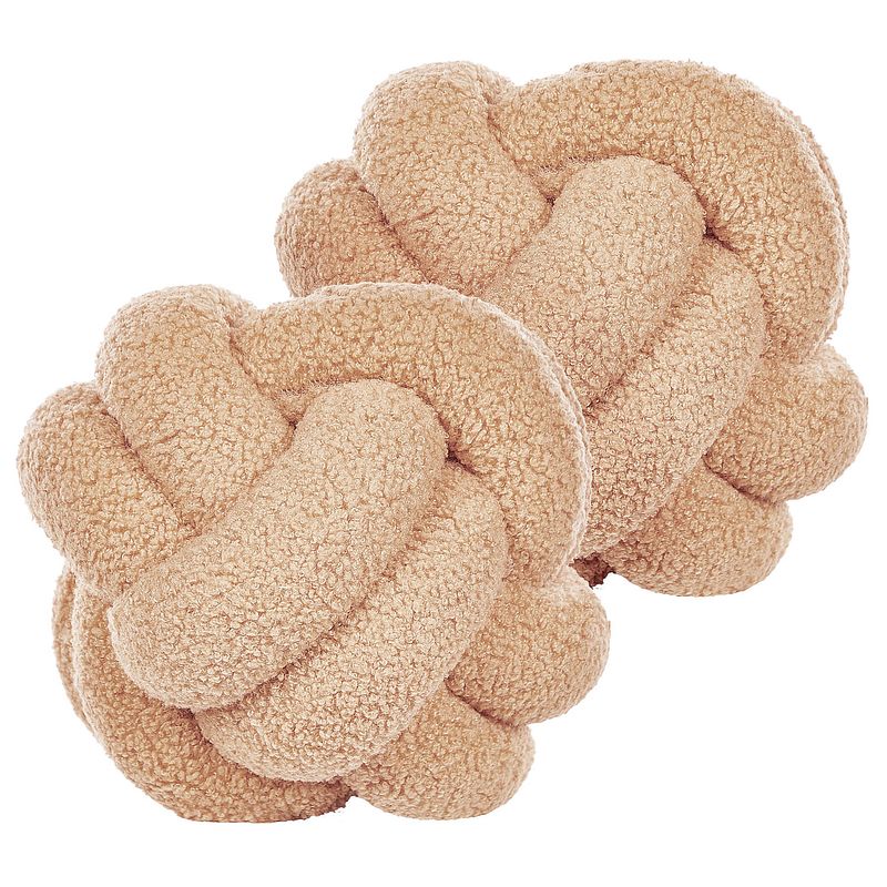 Foto van Beliani malni - sierkussen-beige-bouclé