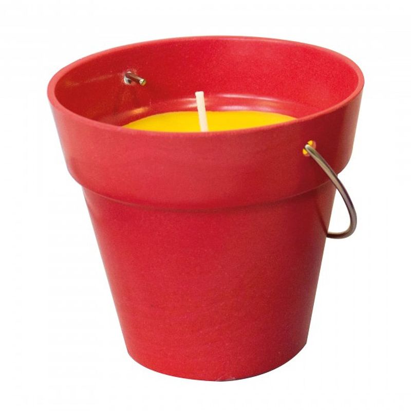 Foto van Outdoor lights geurkaars citronella 8,5 cm rood