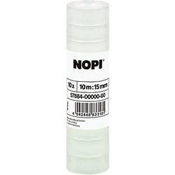 Foto van Nopi 57884-00000-00 57884-00000-00 plakband nopi transparant (l x b) 10 m x 15 mm 10 stuk(s)