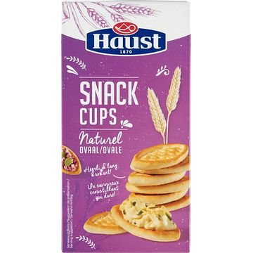 Foto van Haust snack cups naturel ovaal 130g bij jumbo