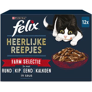 Foto van Felix heerlijke reepjes farm selectie 12x80g bij jumbo