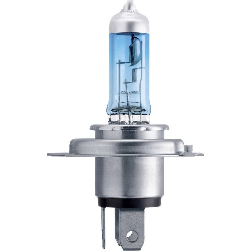 Foto van Philips 12342wvub1 halogeenlamp whitevision, whitevision xenon-effect h4 60/55 w 12 v