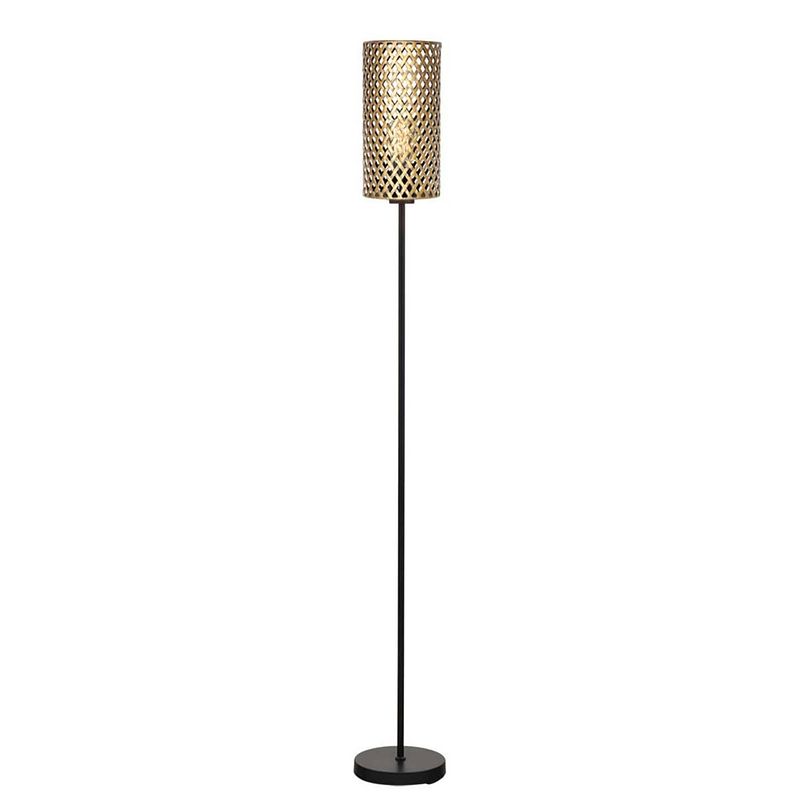 Foto van Freelight vloerlamp cestino h 165 cm zwart - goud