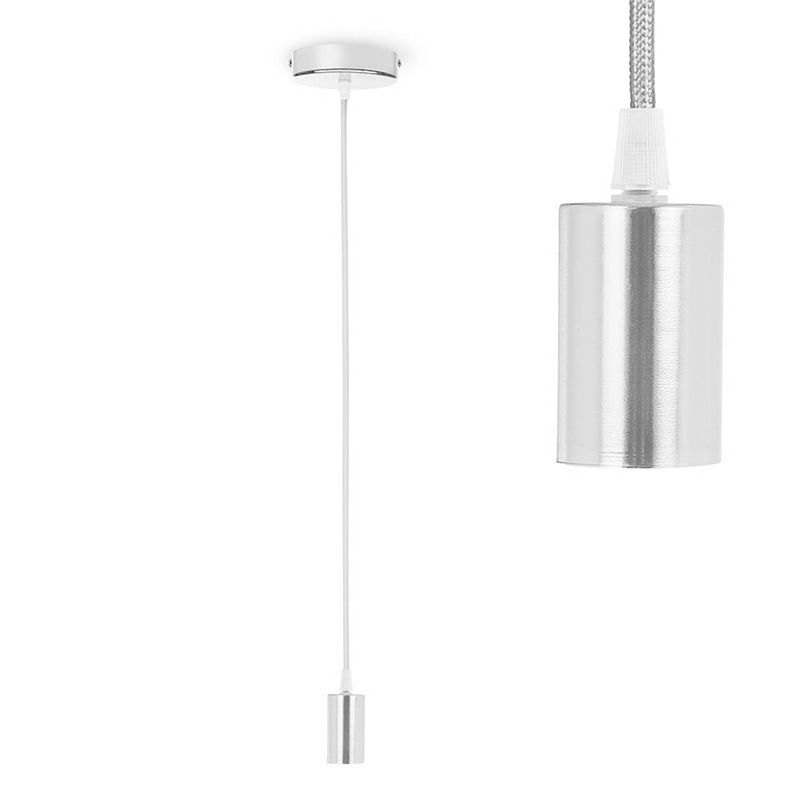 Foto van Smartwares - pendellamp zilver - 158 cm hanglamp - e27 fitting