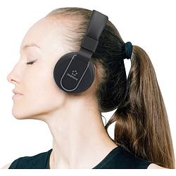 Foto van Renkforce rf-btk-100 on ear headset bluetooth, kabel zwart, grijs headset, vouwbaar