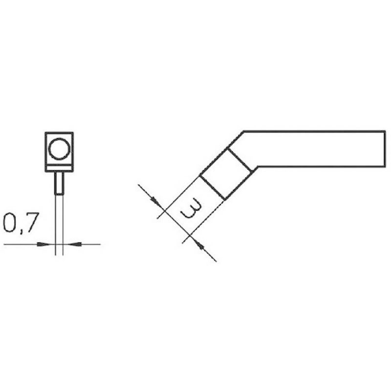 Foto van Weller rtw3 soldeerpunt beitelvorm, recht grootte soldeerpunt 3 mm inhoud: 1 stuk(s)