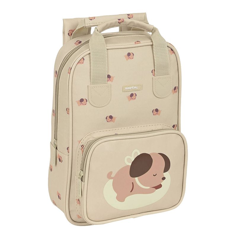 Foto van Schoolrugzak safta puppy 20 x 28 x 8 cm beige