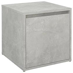Foto van The living store opbergbox met lade - betongrijs - 40.5x40x40 cm - hoge kwaliteit
