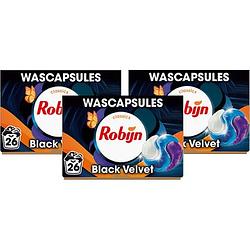 Foto van Robijn classics 3in1 wascapsules black velvet 3 x 26 wasbeurten aanbieding bij jumbo | 30% korting