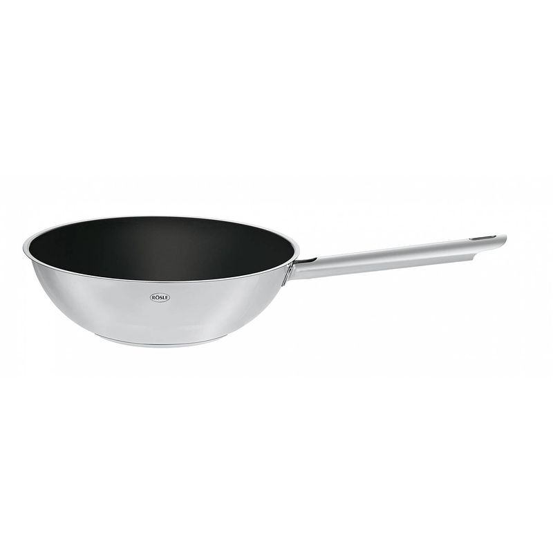 Foto van Rösle wokpan elegance 3 liter 52 x 29,5 x 9,5 cm rvs zilver