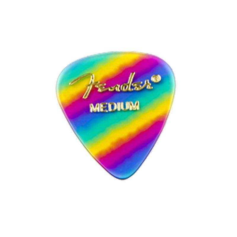 Foto van Fender 351 shape premium picks rainbow medium (set van 12)