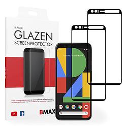 Foto van 2-pack bmax google pixel 4xl screenprotector - glass - full cover 2.5d - black