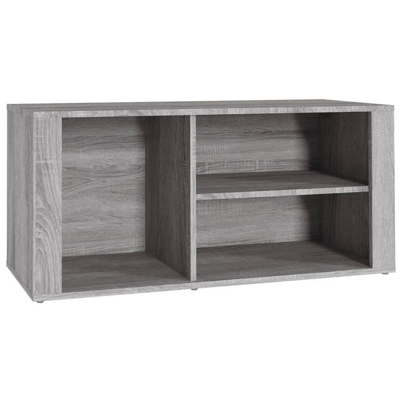 Foto van The living store schoenenkast - elegant - opbergruimte - 100 x 35 x 45 cm - ken- grijs sonoma eiken - materiaal-