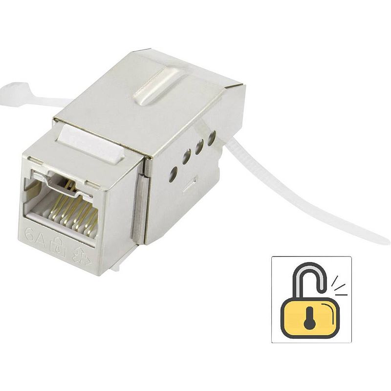 Foto van Renkforce ksv10 rj45-inbouwmodule keystone cat 6a