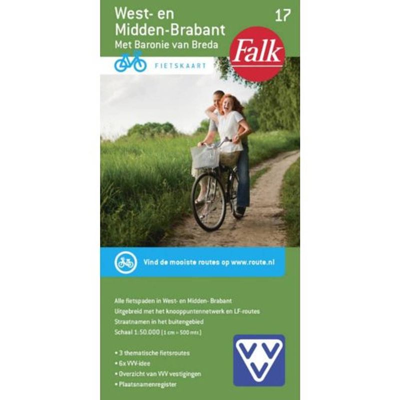 Foto van West-en midden brabant - falkplan fietskaart