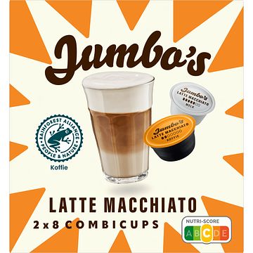 Foto van Jumbo'ss latte macchiato koffiecups 2 x 8 combicups