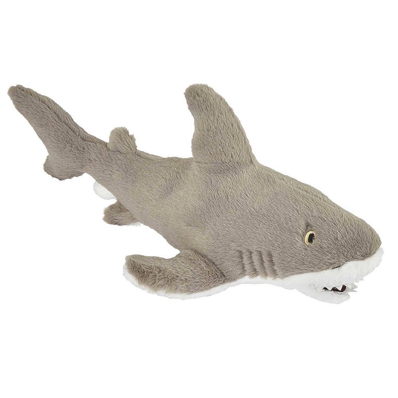 Foto van Pluche knuffel zeedieren witte haai van 40 cm - knuffel zeedieren