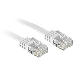 Foto van Lindy 47500 rj45 netwerkkabel, patchkabel cat 6 u/utp 30.00 cm wit snagless 1 stuk(s)