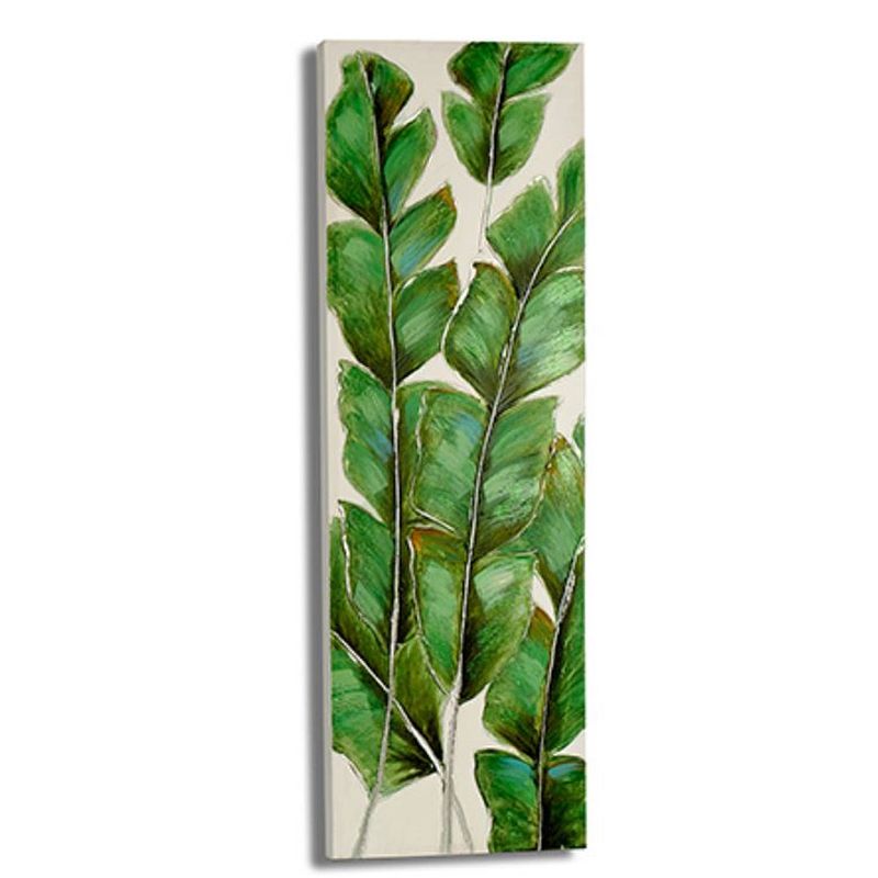 Foto van Giftdecor schilderij plant 40 x 120 cm canvas groen/beige