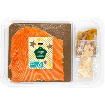 Foto van Jumbo zalm carpaccio met honingmosterddressing 125 g