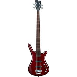 Foto van Warwick rockbass corvette basic 4-string burgundy red transparent satin elektrische basgitaar met gigbag