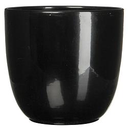 Foto van Bloempot pot rond es/27 tusca 28.5 x 31 cm zwart mica