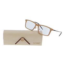 Foto van Vaderdagtip! 5one® maple brown leesbril +1 - houten leesbril +1 met bruin montuur