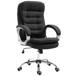 Foto van Bureaustoel - ergonomische bureaustoel - directiestoel - zwart - l64 x b75 x h103-111 cm