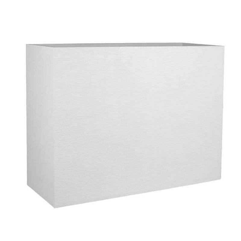 Foto van Plastic eda bloempot wall loft graphit - 46 l - 78,5 x 29,5 x 60 cm - witte ceruse