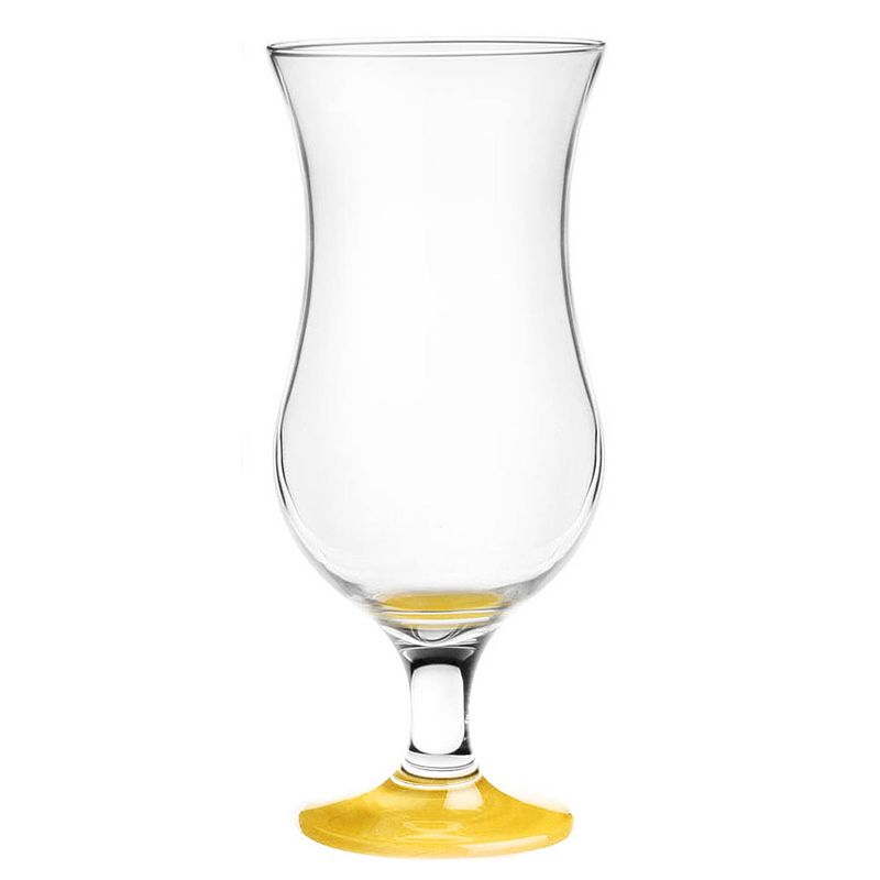 Foto van Glasmark cocktail glazen - 6x - 420 ml - geel - glas - pina colada glazen - cocktailglazen