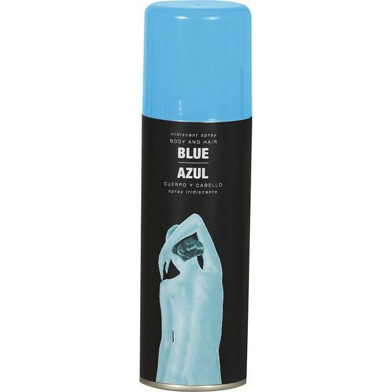 Foto van Fiestas guirca bodypaint spray 100 ml blauw